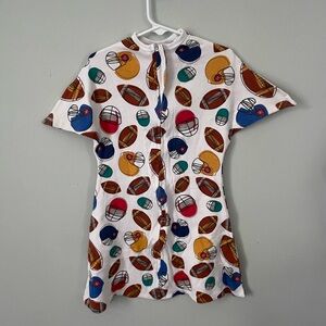 Sleeping Baby Zipadee Zip in football print